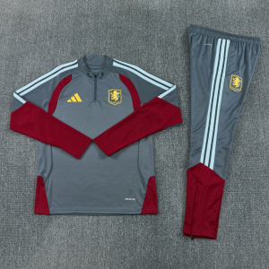 Chándal Aston Villa Gris y Granate 26/27