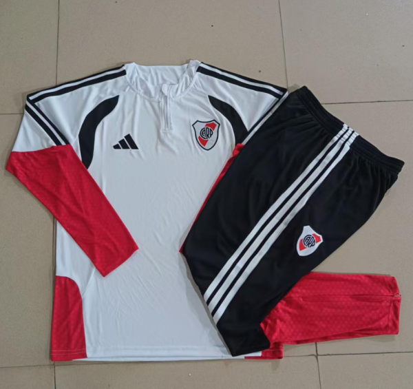 Chándal River Plate Blanco Negro y Rojo 26/27
